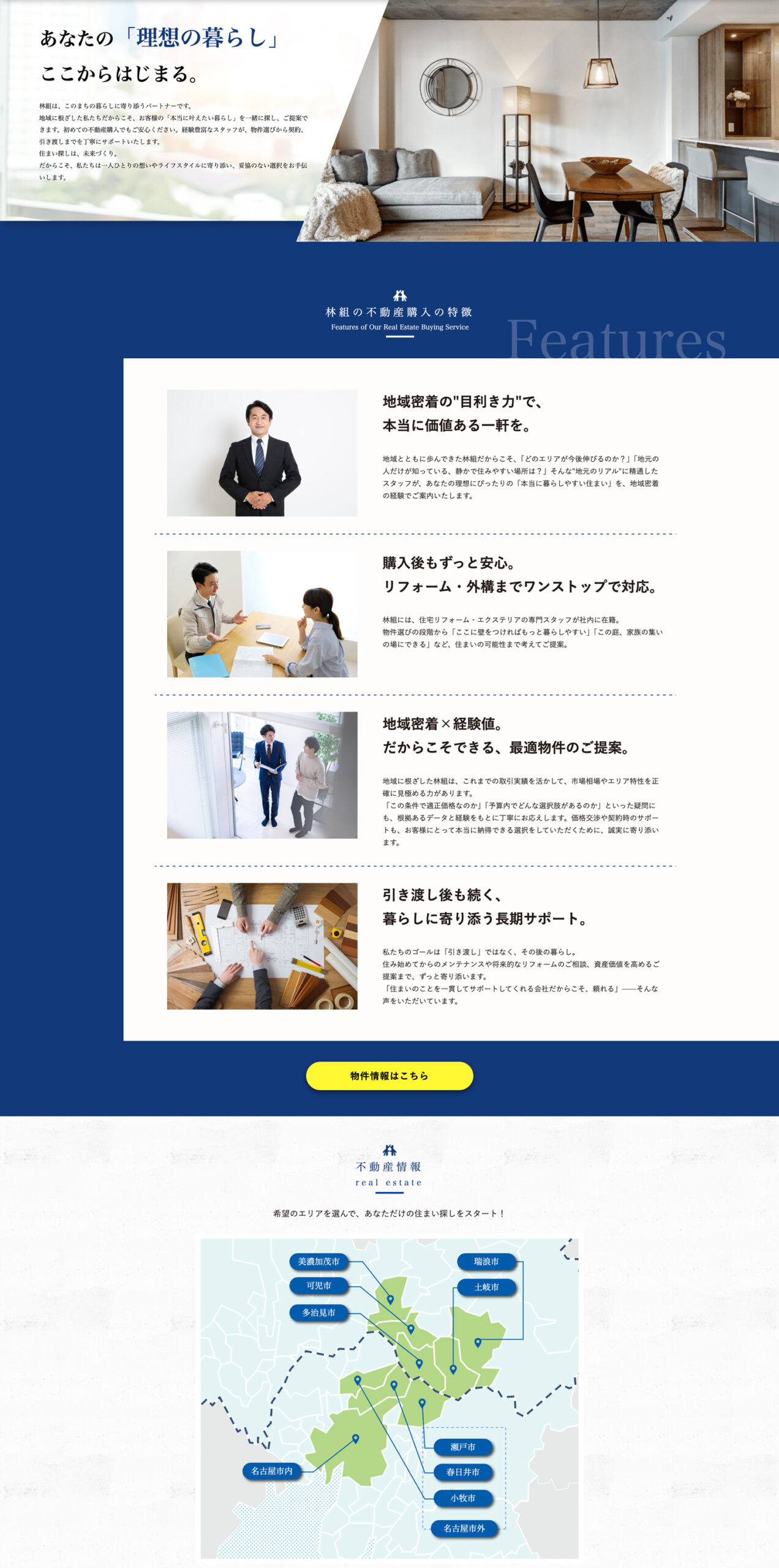 林組不動産購入ページのデザイン - 建設会社による不動産情報提供ページの制作事例 | サンポグラフィーカ
